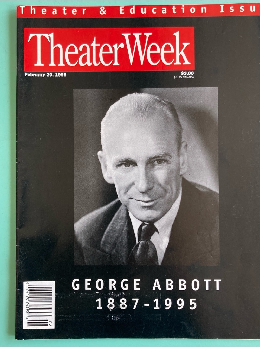 GEORGE ABBOTT Tribute- June Havoc Theater Week Magazine February 20 1995 Residue